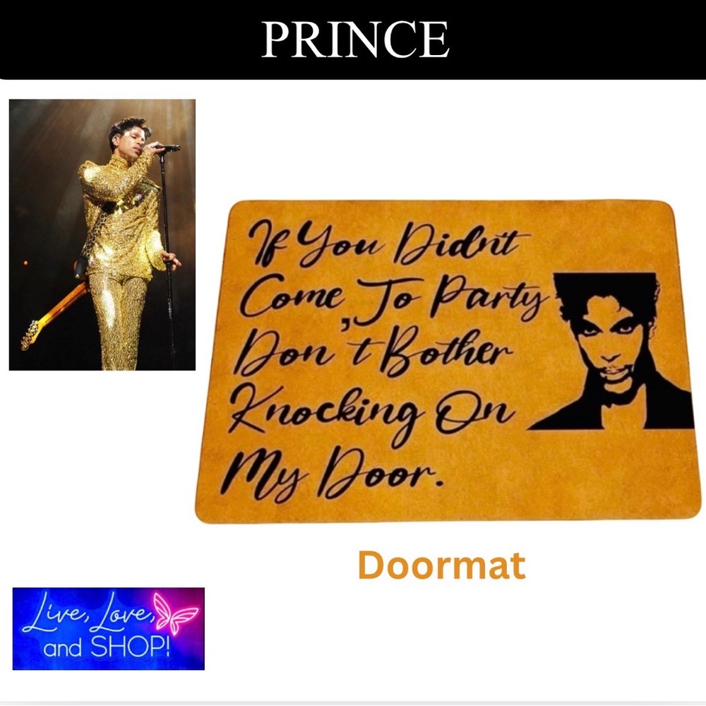 DOORMAT: “If You Didn’t Come To Party Don’t Bother Knocking On My Door“ NWOT